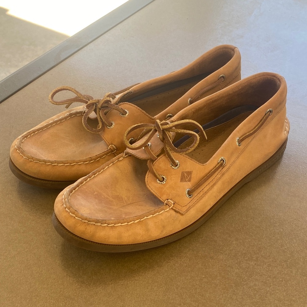 Sperry Topsiders 13 👍 Men's Classic Leather Boat Shoes Excellent Condition